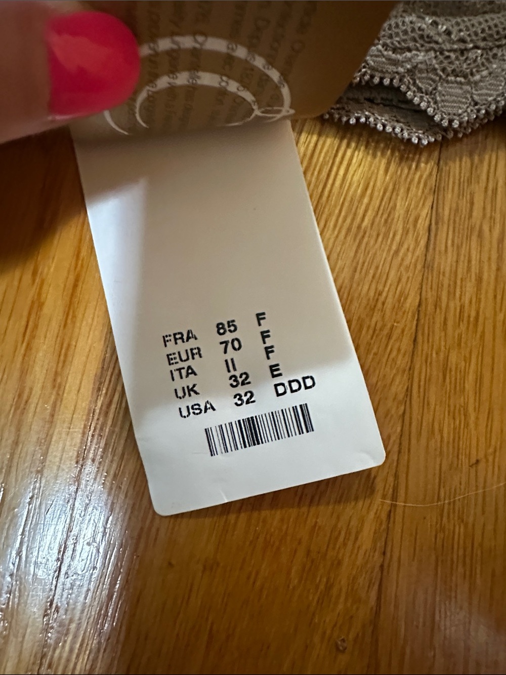 NWT Chantelle Lace Underwire Bra in Taupe - Picture 4 of 9